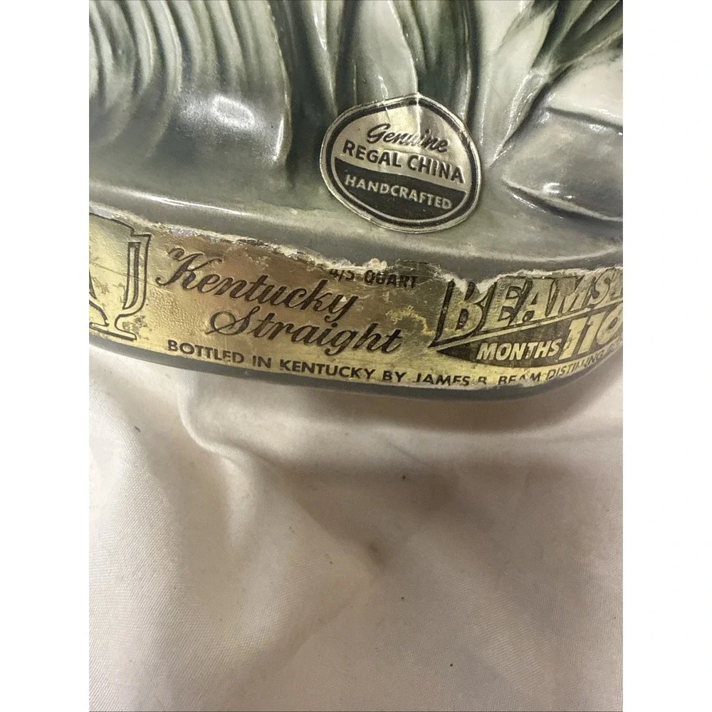 Vintage Jim Beam Trophy Horse Decanter Kentucky Straight Bourbon 1962 Bar Liquor